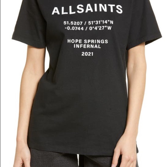 All Saints Co-Ordinates Boyfriend Tee - Picture 7 of 7